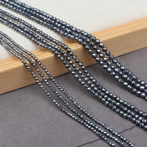 Gemstone Jewelry Beads Terahertz Stone Round DIY silver color Sold By Strand