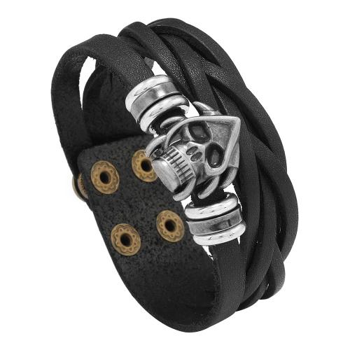 Koskind Bracelet, med Kobber Coated Plastic & Zinc Alloy, håndlavet, mode smykker & for mennesket, sort, wide:2.6cm, Længde 21 cm, Solgt af PC