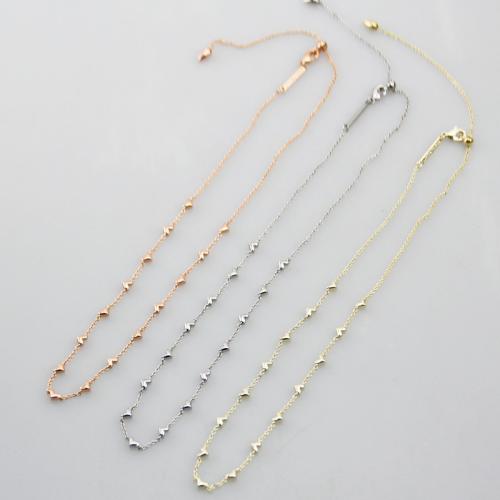 Brass Necklace, plated, for woman, more colors for choice, Length:Approx 47 cm, Sold By PC