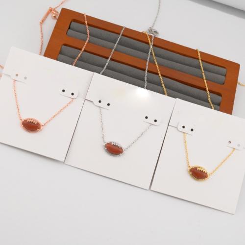Brass Necklace, with Goldstone, plated, for woman, more colors for choice, Length:Approx 48 cm, Sold By PC