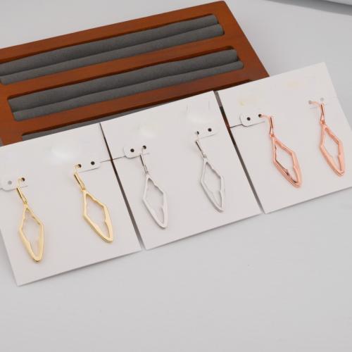 Brass Drop Earring, plated, for woman, more colors for choice, 31x12mm, Sold By Pair