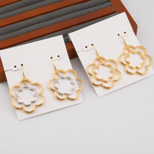 Brass Drop Earring plated for woman 31mm Sold By Pair