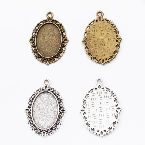 Tibetan Style Pendants, plated, DIY, more colors for choice, The outer diameter is 29 * 22mm, the inner diameter is 18 * 13mm, Sold By PC
