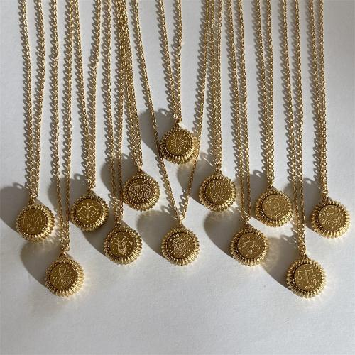 Collier d'acier titane, avec 5cm chaînes de rallonge, modèles différents pour le choix & pour femme, doré, Longueur:45 cm, Vendu par PC