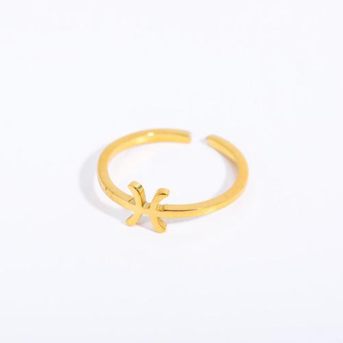 Ring Finger Titantium stali, Powlekane, różne style do wyboru & dla kobiety, złoty, sprzedane przez PC