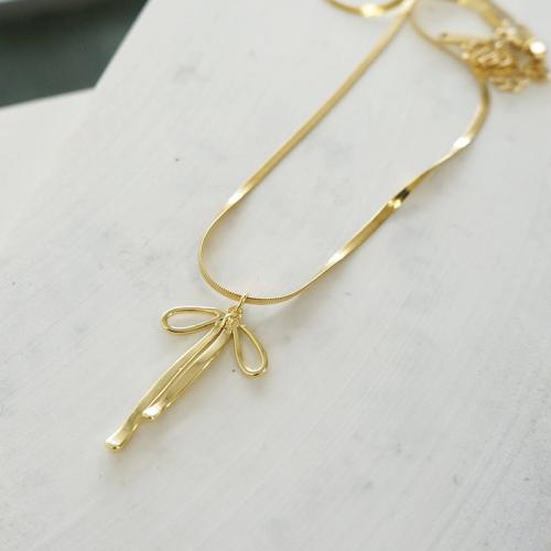 Brass Necklace, plated, for woman, golden, Length:Approx 41-50 cm, Sold By PC