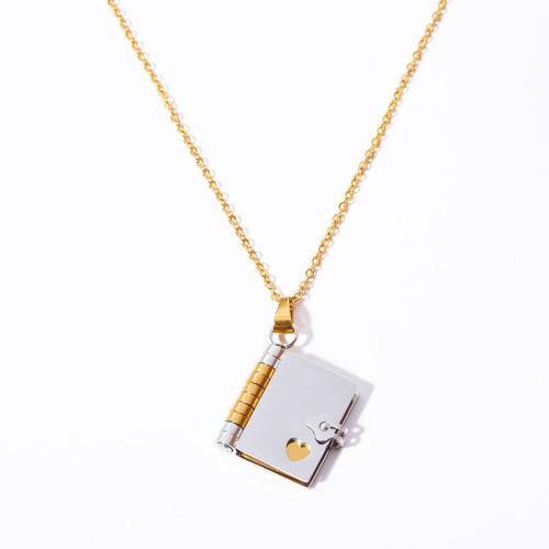 Titanium Steel Necklace, with 5cm extender chain, plated, for woman, more colors for choice, Length:40 cm, Sold By PC
