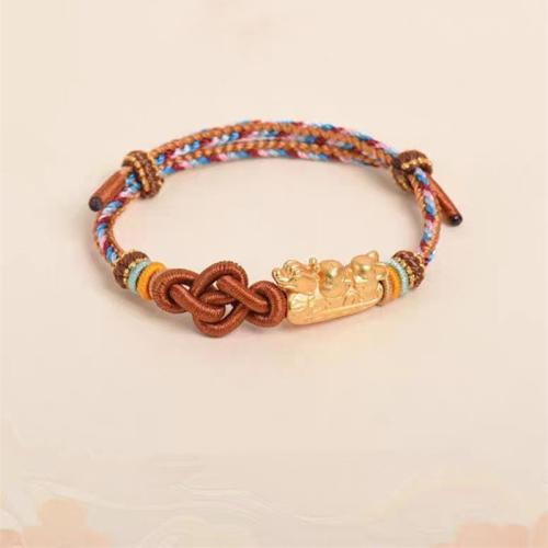 Cotton Cord Bracelet, with Tibetan Style, Dragon, handmade, braided & different styles for choice & for woman, Sold By PC