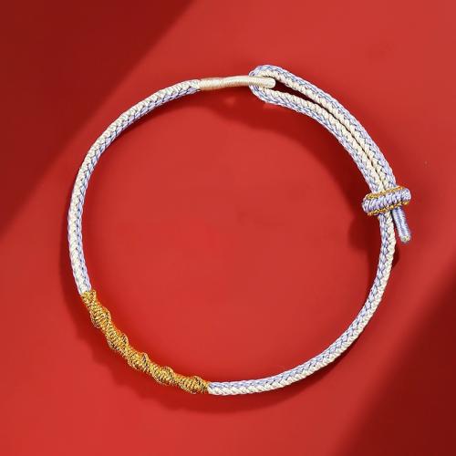 Cotton Cord Bracelet Unisex & braided Length Approx 6-8 Inch Sold By PC