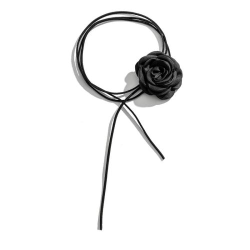 Smykke sæt, Velveteen, med Klud, mode smykker & for kvinde, sort, Længde Ca. 120 cm, Ca. 17 cm, Solgt af PC