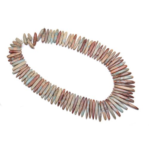 Gemstone Jewelry Beads, Impression Jasper, fashion jewelry & DIY, more colors for choice, 5x30mm, Approx 80PCs/Strand, Sold By Strand