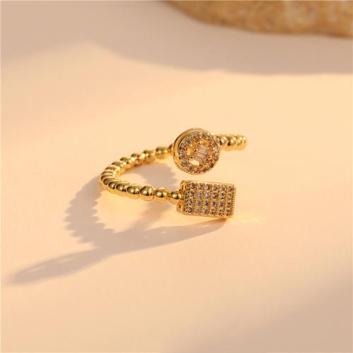 Sko Circonia Pierścień mosiężny Micro Pave, Mosiądz, biżuteria moda & różne style do wyboru & mikro utorować cyrkonia & dla kobiety, sprzedane przez PC