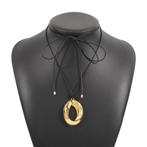 Fashion Choker halskæde, Zinc Alloy, med Voks, mode smykker & for kvinde, flere farver til valg, Længde Ca. 134 cm, Solgt af PC
