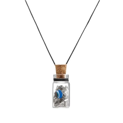 Collier Evil Eye bijoux, corde de cire, avec verre & résine, bijoux de mode & pour femme, plus de couleurs à choisir, 13x30mm, Longueur:60 cm, Vendu par PC