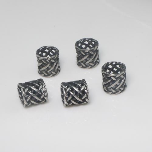 Stainless Steel Large Hole Beads, 304 Stainless Steel, Column, DIY, original color, 10x10mm, Hole:Approx 7mm, Sold By PC