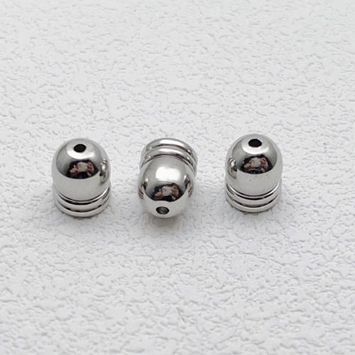 Edelstahl-Beads, 304 Edelstahl, Zylinder, plattiert, DIY, 7x8.50mm, Bohrung:ca. 1.5mm, 200PCs/Tasche, verkauft von Tasche