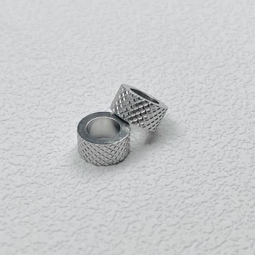 Edelstahl-Beads, 304 Edelstahl, Zylinder, plattiert, DIY, keine, 10x5mm, 100PCs/Tasche, verkauft von Tasche