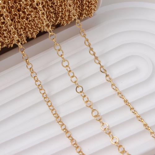 Brass Necklace Chain, gold color plated, DIY & different styles for choice, more colors for choice, nickel, lead & cadmium free, 1m/Spool, Sold By Spool