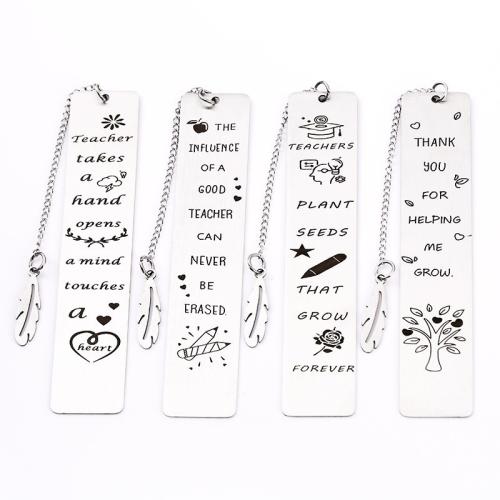 Stainless Steel Bookmark 304 Stainless Steel Unisex original color Sold By PC