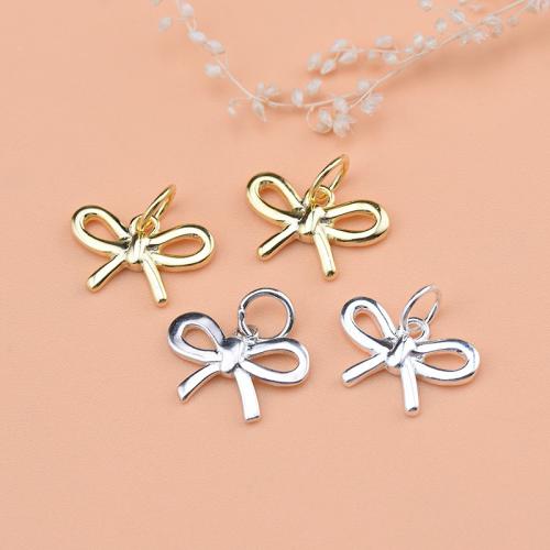925 Sterling Silver Pendant Bowknot DIY Sold By PC