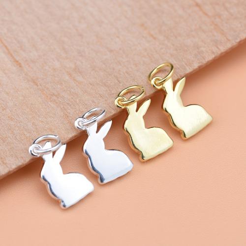 925 Sterling Silver Pendant Rabbit DIY Sold By PC