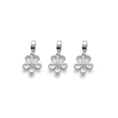 925 Sterling Silver Pendant, petals, DIY, silver color, 13x11.80mm, Sold By PC