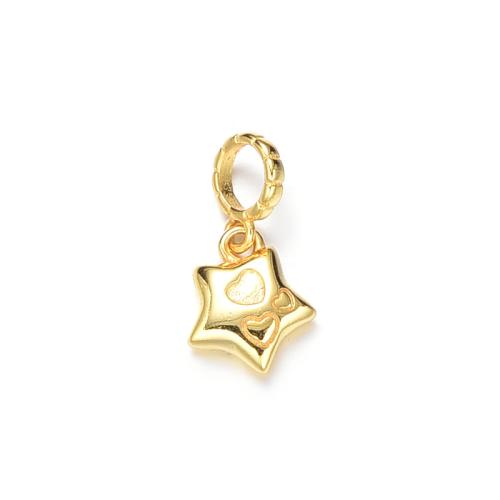925 Sterling Silver Pendant, Star, DIY, more colors for choice, 8x9.50mm, Sold By PC
