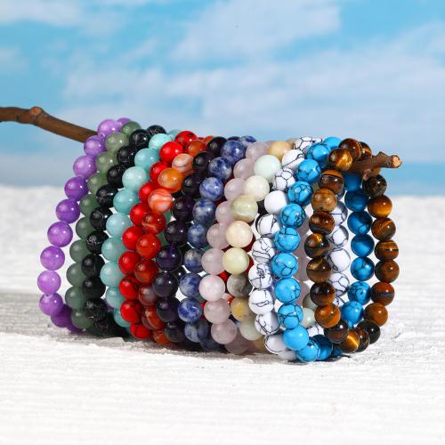 Gemstone Bracelets, Natural Stone, fashion jewelry & different materials for choice & Unisex, more colors for choice, Sold By PC