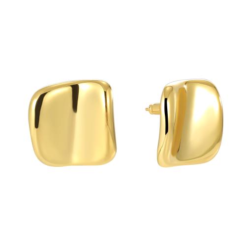 Brass Stud Earring, plated, fashion jewelry & for woman, more colors for choice, 21x18mm, Sold By Pair