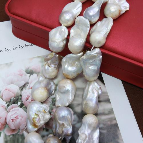 Cultured Baroque Freshwater Pearl Beads, fashion jewelry & DIY, white, Length about 15-16mm, Sold Per Approx 38 cm Strand