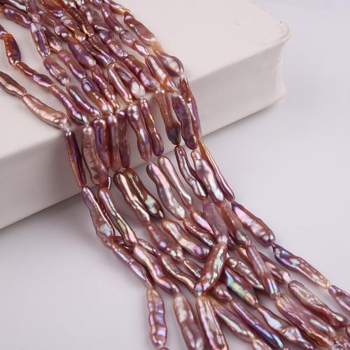 Cultured Biwa Freshwater Pearl Beads fashion jewelry & DIY purple Length Approx 38 cm Sold By PC