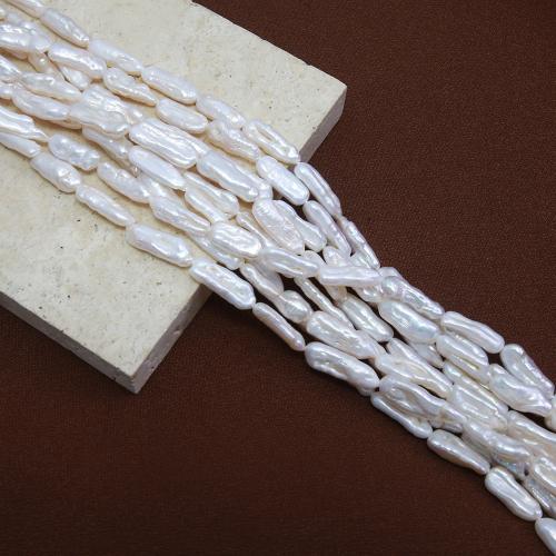 Cultured Biwa Freshwater Pearl Beads, fashion jewelry & DIY, white, Length about 5-7mm, Sold Per Approx 38 cm Strand