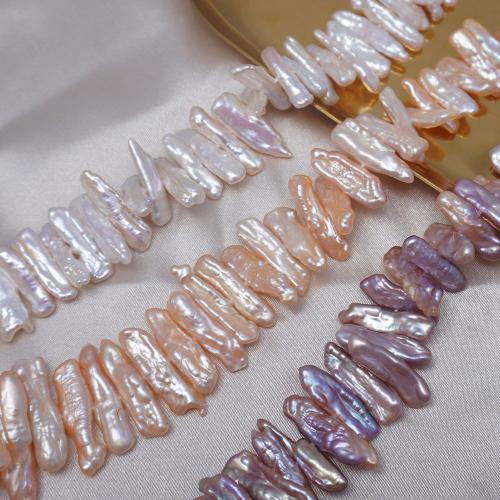 Biwa Kulturan Slatkovodni Pearl perle, modni nakit & možete DIY, više boja za izbor, Length about 18-25mm, Prodano Per Približno 38 cm Strand