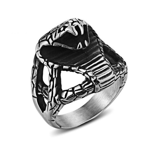 Andere Ring voor mannen, Titanium Staal, Slang, mode sieraden & verschillende grootte voor keus & voor de mens, Verkocht door PC