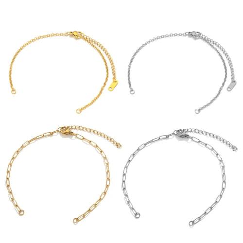 Stainless Steel Bracelet Finding, 304 Stainless Steel, different length for choice & DIY & different size for choice, more colors for choice, 5Strands/Bag, Sold By Bag