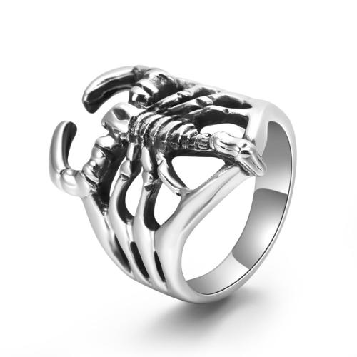 Палец кольцо из нержавеющей стали, Нержавеющая сталь 304, полированный, ювелирные изделия моды & разный размер для выбора & Мужский, продается PC