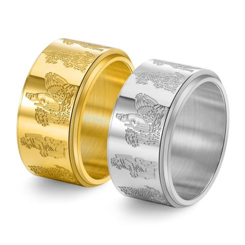 Vinger Ring in edelstaal, 304 roestvrij staal, mode sieraden & verschillende grootte voor keus & voor de mens, meer kleuren voor de keuze, width 12mm, Verkocht door PC