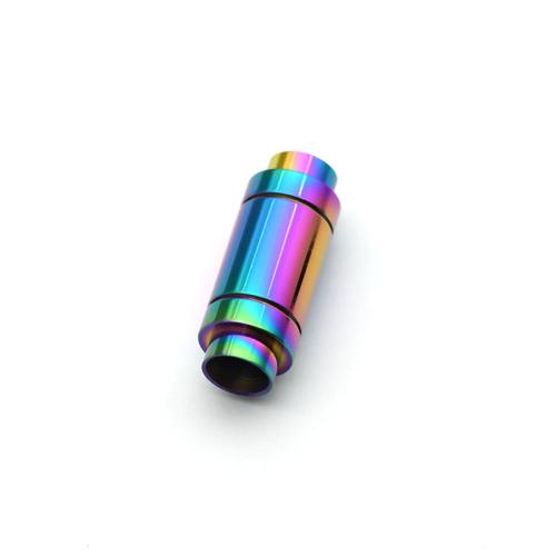 Stainless Steel Magnetska kopča, 304 nehrđajućeg čelika, možete DIY, više boja za izbor, 24x9mm, Rupa:Približno 6mm, 10računala/Torba, Prodano By Torba