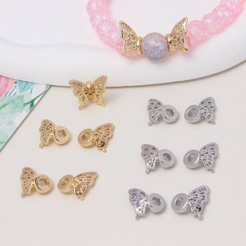 Cubic Zirconia Micro Pave Brass Beads, Butterfly, plated, DIY & different styles for choice & micro pave cubic zirconia, more colors for choice, nickel, lead & cadmium free, Sold By PC