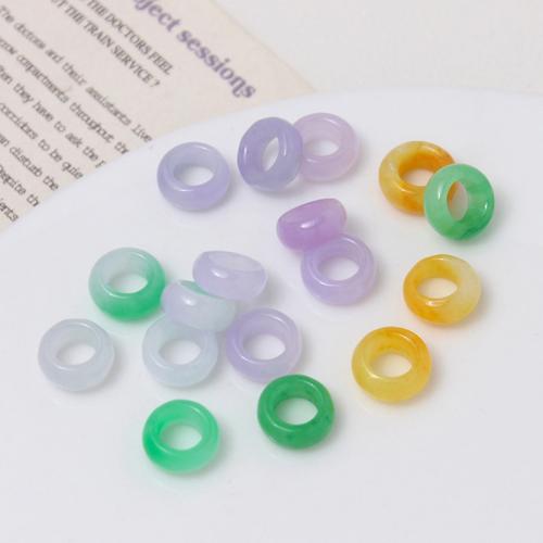 Jade Abacus Beads, Round, DIY, mixed colors, nickel, lead & cadmium free, 10x5x4mm, Sold By PC