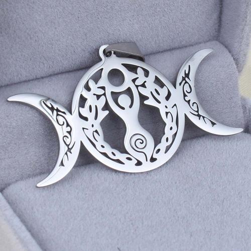Stainless Steel Pendants 201 Stainless Steel plated DIY silver color Sold By Bag