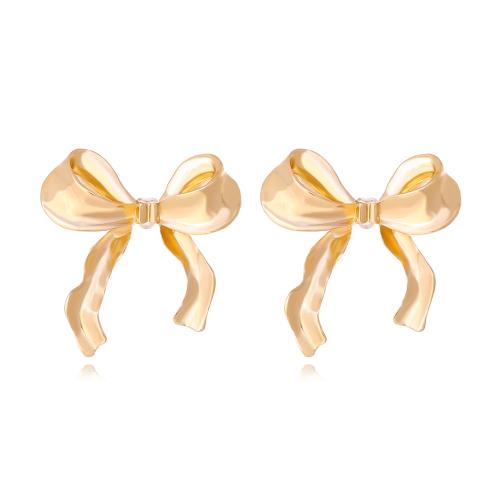 Zinc Alloy Stud Earring Bowknot plated fashion jewelry nickel lead & cadmium free Sold By Pair