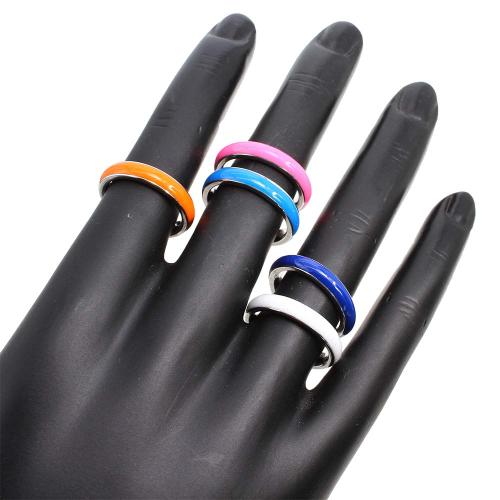 Stainless Steel Finger Ring 304 Stainless Steel Bowknot plated fashion jewelry mixed colors Box Sold By Box