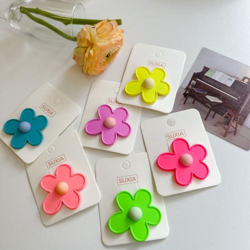 Hair Snap Clips, Acrylic, Flower, handmade, Girl, more colors for choice, 60mm, Sold By PC