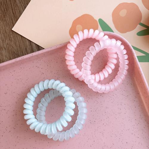 Phone Wire Hair Elastic, Resin, handmade, Girl, more colors for choice, 2PCs/Set, Sold By Set