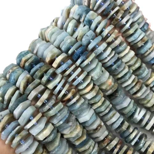 Abalorios de Gemas, Hexágono, pulido, Bricolaje, azul claro, beads size 15-16x3mm, Vendido por Sarta