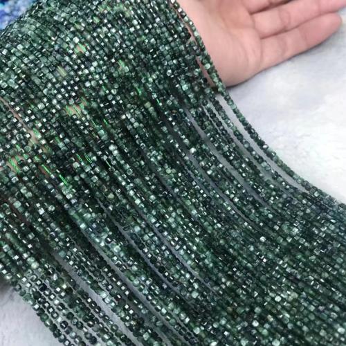 Natural Quartz Jewelry Beads, Seraphinite, Square, polished, DIY & different styles for choice, Sold Per Approx 38-40 cm Strand
