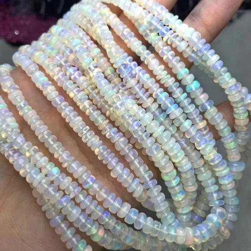 Koraliki z kameniem szlachetnym, Opal, obyty, DIY, beads length 5-7mm, sprzedawane na około 38-40 cm Strand