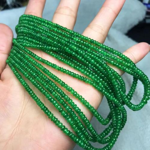 Gemstone Jewelry Beads, Tsavorite, polished, DIY & different size for choice, green, Sold Per Approx 42 cm Strand