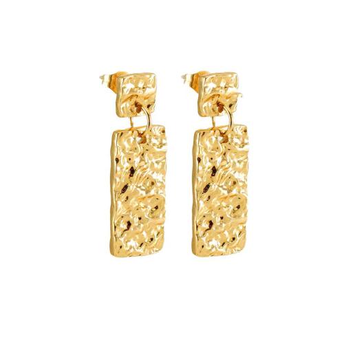 Edelstahl Ohrringe, 304 Edelstahl, 18K vergoldet, Modeschmuck & für Frau, goldfarben, 24x11mm, verkauft von Paar